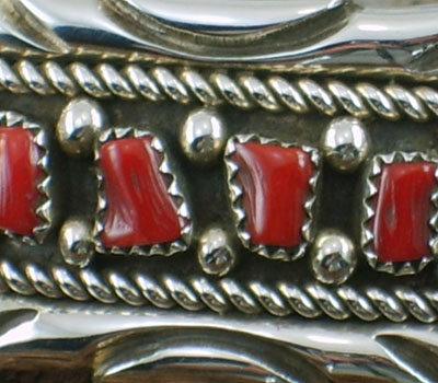 native american coral cuff sterling bracelet (5).jpg